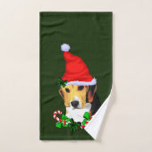 Beagle Weihnachten Badhandtuch Set (Handtuch)