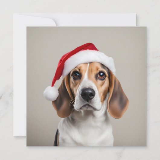 Beagle Weihnachten Einladung (Vorderseite)