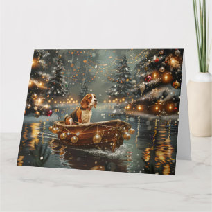 Beagle Weihnachten Feierliche Reise Karte