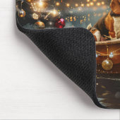 Beagle Weihnachten Feierliche Reise Mousepad (Ecke)
