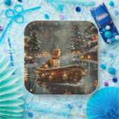 Beagle Weihnachten Feierliche Reise Pappteller (Party)