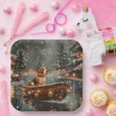 Beagle Weihnachten Feierliche Reise Pappteller (Party)