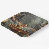 Beagle Weihnachten Feierliche Reise Pappteller (Gewinkelt)