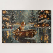 Beagle Weihnachten Feierliche Reise Puzzle (Horizontal)