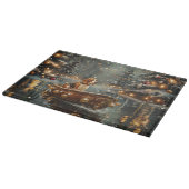 Beagle Weihnachten Feierliche Reise Schneidebrett (Ecke)