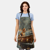 Beagle Weihnachten Feierliche Reise Schürze (Getragen)