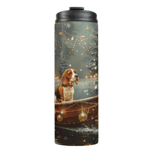 Beagle Weihnachten Feierliche Reise Thermosbecher