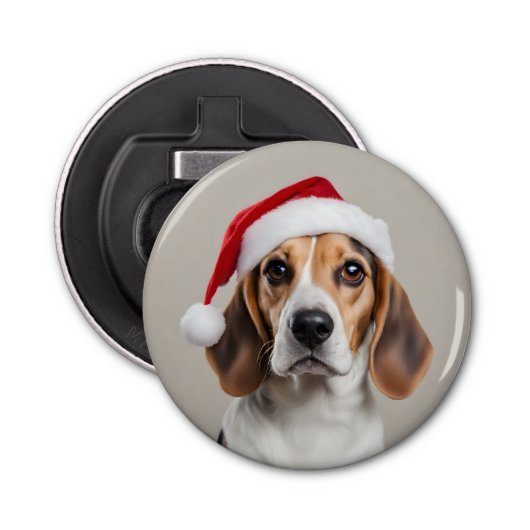 Beagle Weihnachten Flaschenöffner (Vorderseite)
