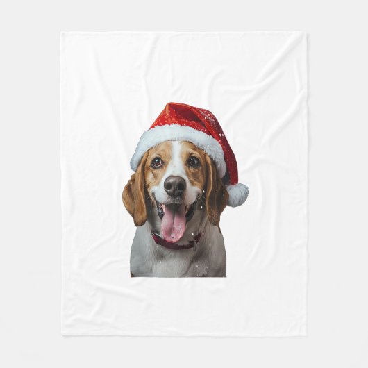 Beagle Weihnachten Fleecedecke (Vorderseite)