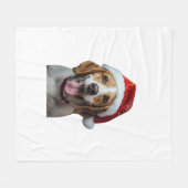 Beagle Weihnachten Fleecedecke (Vorderseite (Horizontal))