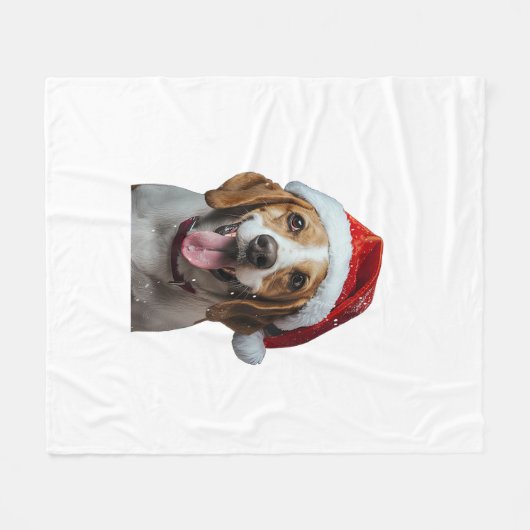 Beagle Weihnachten Fleecedecke (Vorderseite (Horizontal))