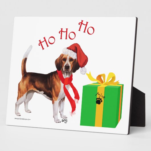 Beagle Weihnachten Fotoplatte (Seite)
