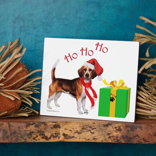 Beagle Weihnachten Fotoplatte (Seite)