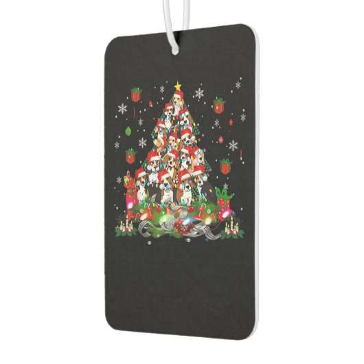 Beagle Weihnachten Funny T-Shirts Beagle Xmas Tree Autolufterfrischer (Links)