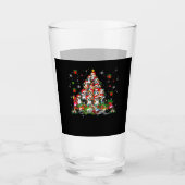 Beagle Weihnachten Funny T-Shirts Beagle Xmas Tree Glas (Vorderseite)