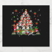 Beagle Weihnachten Funny T-Shirts Beagle Xmas Tree Schaumweinetikett (Einzelnes Label)