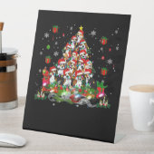 Beagle Weihnachten Funny T-Shirts Beagle Xmas Tree Sockelschild (In Situ)