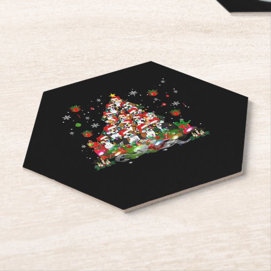 Beagle Weihnachten Funny T-Shirts Beagle Xmas Tree Untersetzer (angewinkelt)