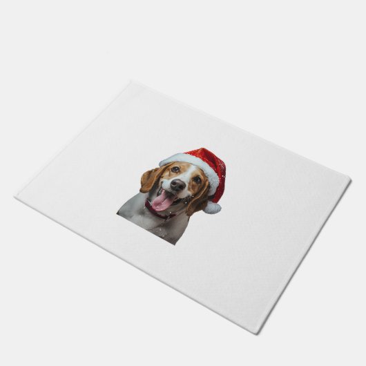 Beagle Weihnachten Fußmatte (Schrägansicht)