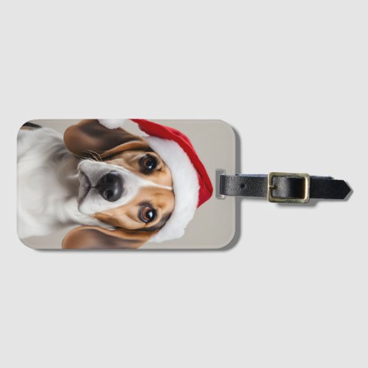 Beagle Weihnachten Gepäckanhänger (Vorderseite (Horizontal))