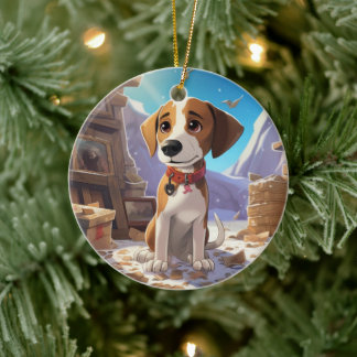 Beagle Weihnachten, Geschenk für Beagle Hund Lover Keramik Ornament