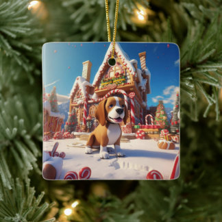 Beagle Weihnachten, Geschenk für Beagle Hund Lover Keramikornament