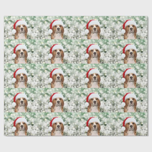 Beagle-Weihnachten Geschenkpapier (Flach)