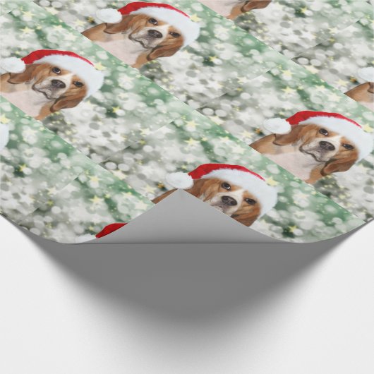 Beagle-Weihnachten Geschenkpapier (Ecke)