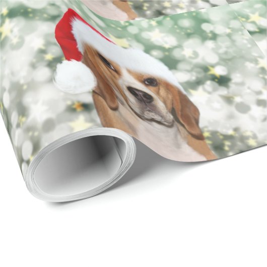 Beagle-Weihnachten Geschenkpapier (Rolleneckpunkt)