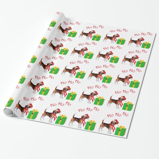 Beagle Weihnachten Geschenkpapier (Ungerollt)