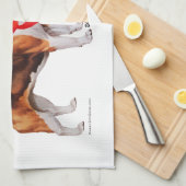 Beagle Weihnachten Handtuch (Viertel Falte)