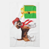 Beagle Weihnachten Handtuch (Vertikal)
