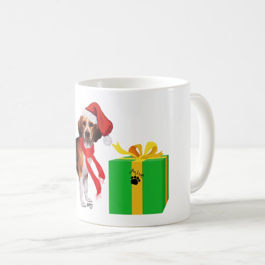 Beagle Weihnachten Kaffeetasse (VorderseiteRechts)