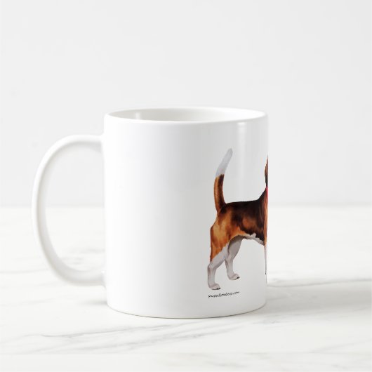 Beagle Weihnachten Kaffeetasse (Links)