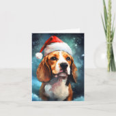 Beagle Weihnachten Karte (Vorderseite)