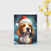 Beagle Weihnachten Karte (Gelbe Blume)