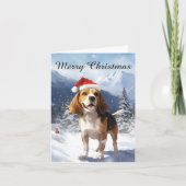 Beagle Weihnachten Karte (Vorderseite)
