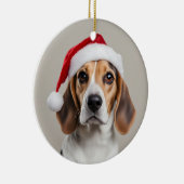 Beagle Weihnachten Keramik Ornament (Rechts)