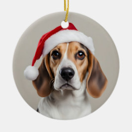Beagle Weihnachten Keramik Ornament