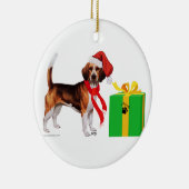 Beagle Weihnachten Keramikornament (Rechts)
