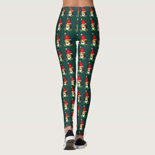 Beagle Weihnachten Leggings (Rückseite)