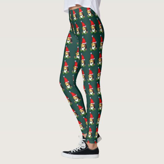 Beagle Weihnachten Leggings (Links)