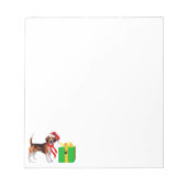 Beagle Weihnachten Notizblock (Vorderseite)