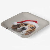 Beagle Weihnachten Pappteller (Gewinkelt)