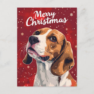 Beagle Weihnachten Postkarte