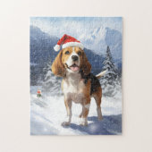 Beagle Weihnachten Puzzle (Vertikal)