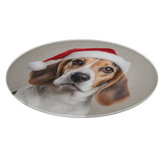 Beagle Weihnachten Schneidebrett (Ecke)