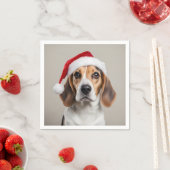 Beagle Weihnachten Serviette (Beispiel)