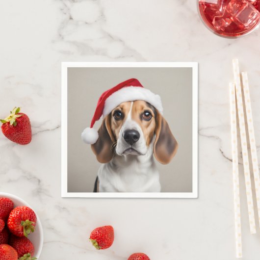 Beagle Weihnachten Serviette (Beispiel)