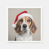 Beagle Weihnachten Serviette (Vorderseite)
